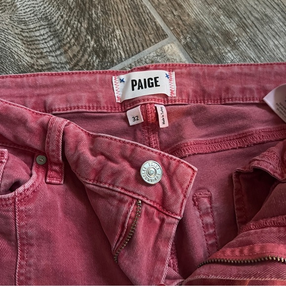 Paige Cindy Jean Front Seam, Raw Hem in Vintage Rose. Women’s Size 32, High Rise - Picture 3 of 11